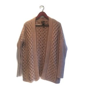 Anne Taylor honeycomb knit oversized cardigan
